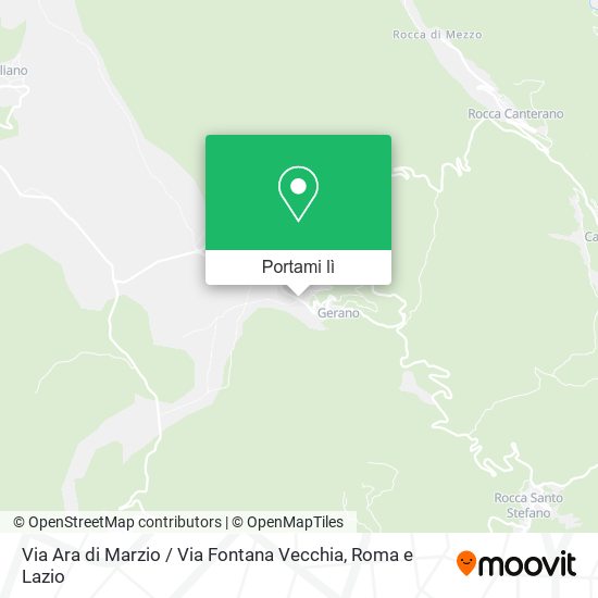 Mappa Via Ara di Marzio / Via Fontana Vecchia