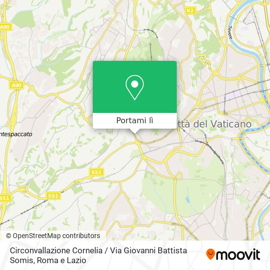 Mappa Circonvallazione Cornelia / Via Giovanni Battista Somis