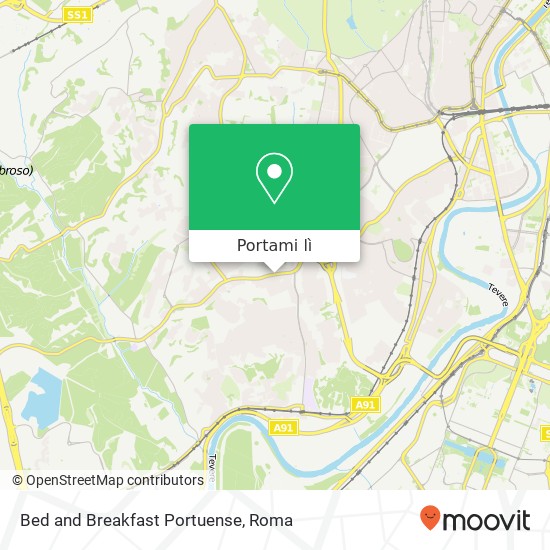 Mappa Bed and Breakfast Portuense