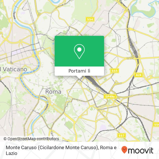 Mappa Monte Caruso (Cicilardone Monte Caruso)