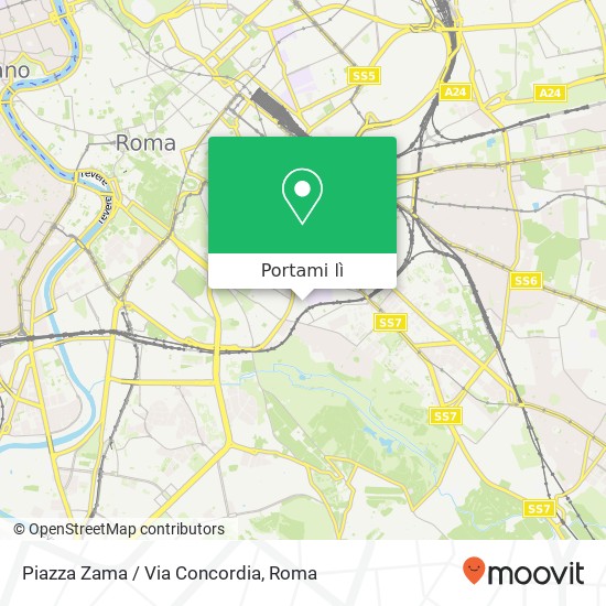 Mappa Piazza Zama / Via Concordia