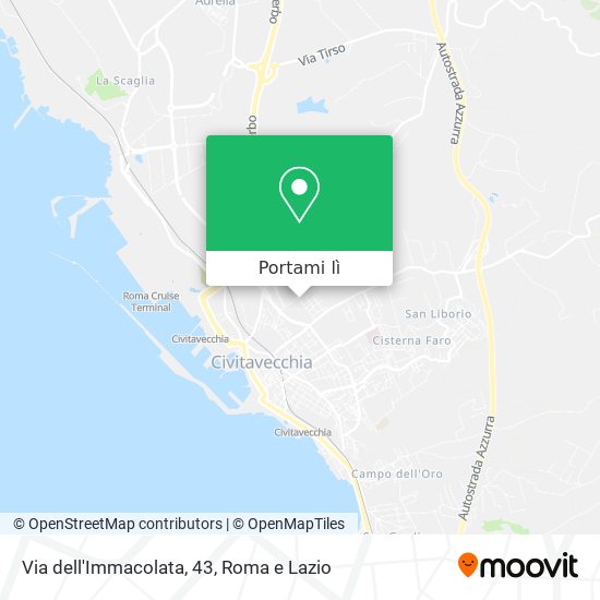 Mappa Via dell'Immacolata, 43