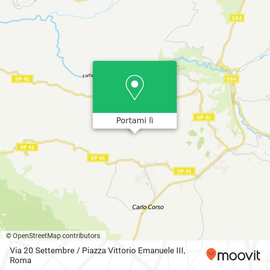 Mappa Via 20 Settembre / Piazza Vittorio Emanuele III