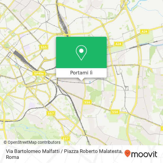 Mappa Via Bartolomeo Malfatti / Piazza Roberto Malatesta