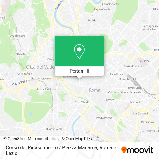 Mappa Corso del Rinascimento / Piazza Madama