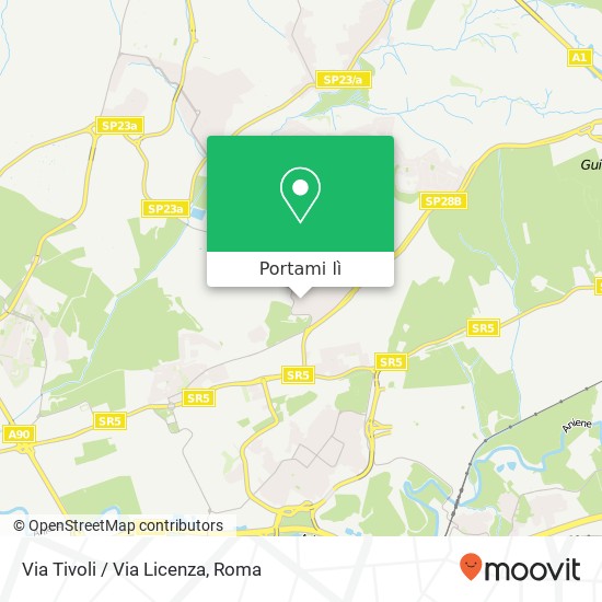 Mappa Via Tivoli / Via Licenza