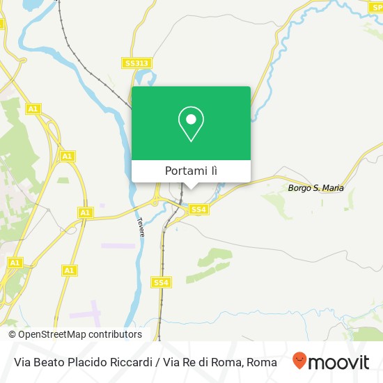 Mappa Via Beato Placido Riccardi / Via Re di Roma