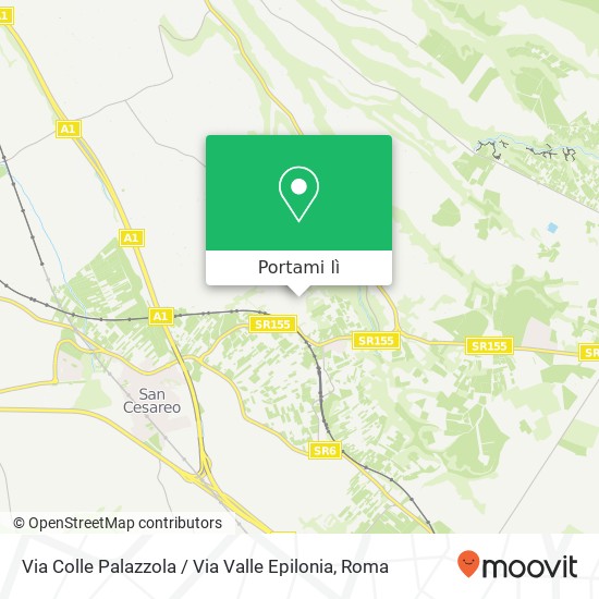 Mappa Via Colle Palazzola / Via Valle Epilonia