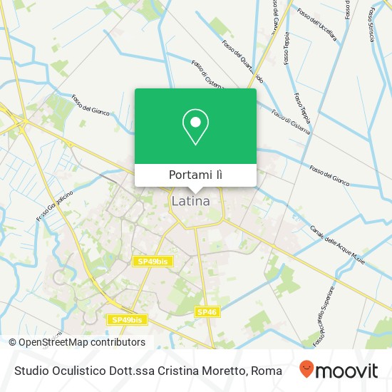 Mappa Studio Oculistico Dott.ssa Cristina Moretto