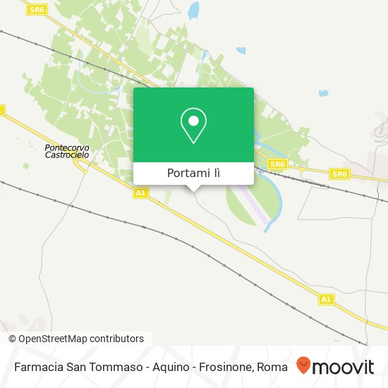 Mappa Farmacia San Tommaso - Aquino - Frosinone