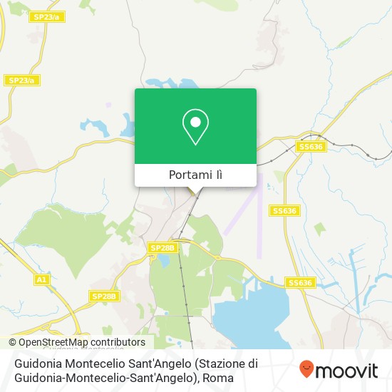 Mappa Guidonia Montecelio Sant'Angelo (Stazione di Guidonia-Montecelio-Sant'Angelo)