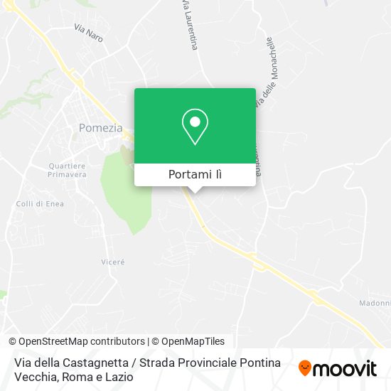 Mappa Via della Castagnetta / Strada Provinciale Pontina Vecchia