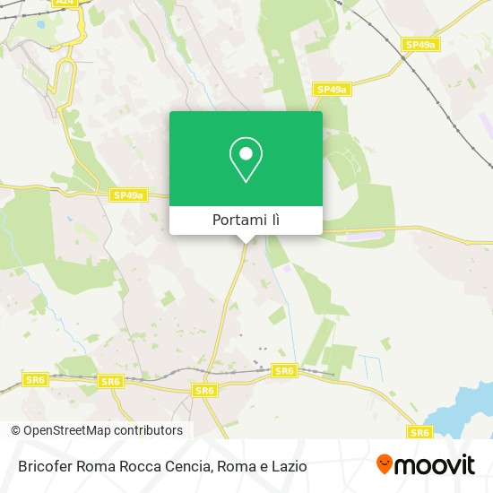 Mappa Bricofer Roma Rocca Cencia