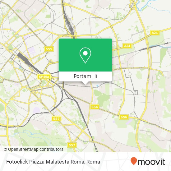 Mappa Fotoclick Piazza Malatesta Roma