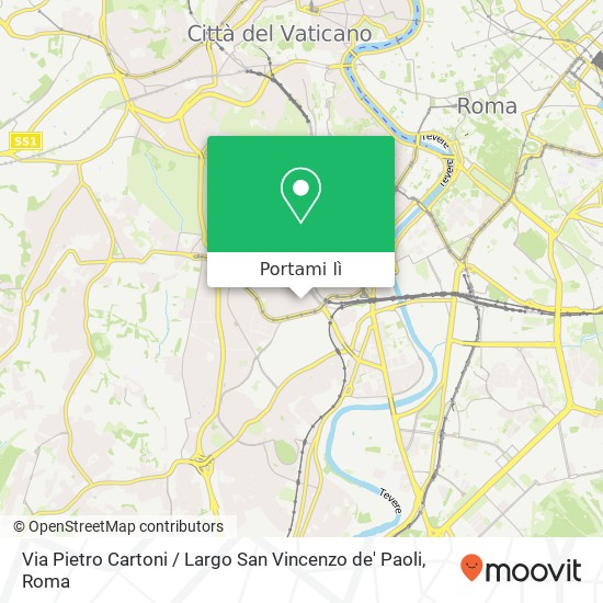 Mappa Via Pietro Cartoni / Largo San Vincenzo de' Paoli