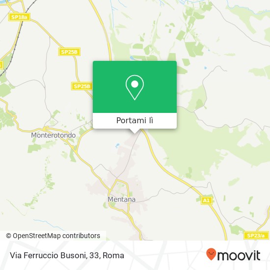 Mappa Via Ferruccio Busoni, 33