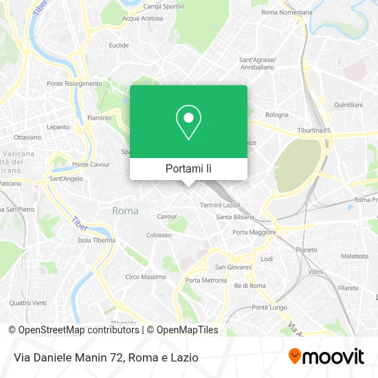 Mappa Via Daniele Manin  72