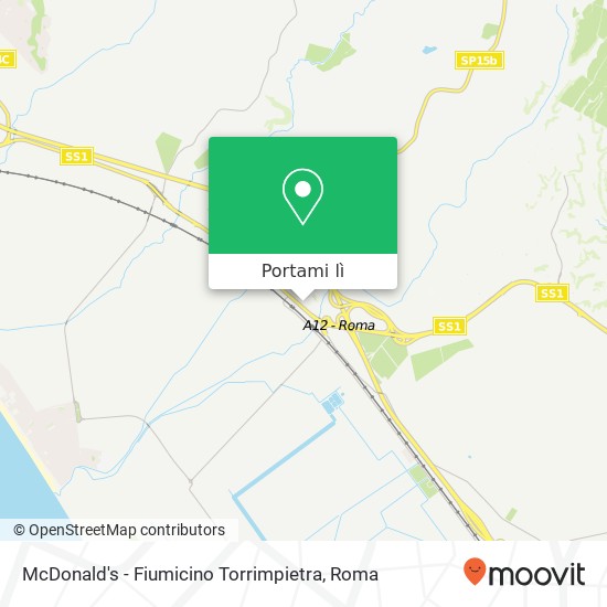 Mappa McDonald's - Fiumicino Torrimpietra