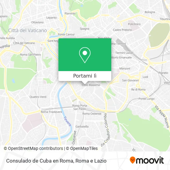 Mappa Consulado de Cuba en Roma