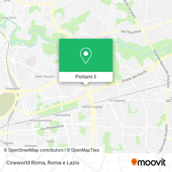 Mappa Cineworld Roma