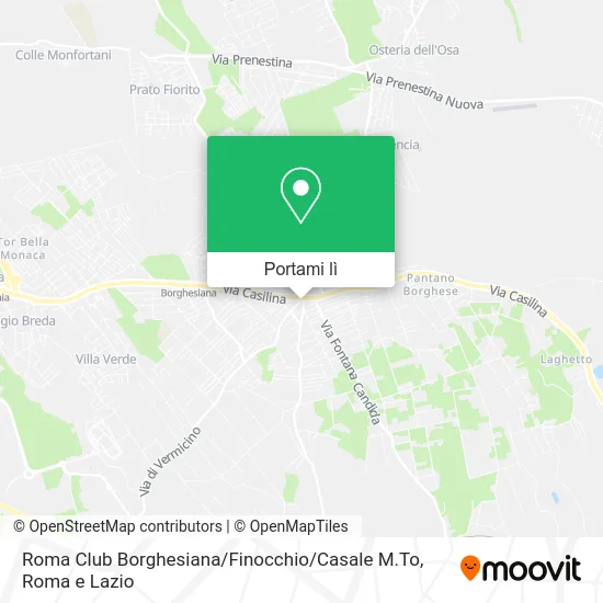 Mappa Roma Club Borghesiana / Finocchio / Casale M.To