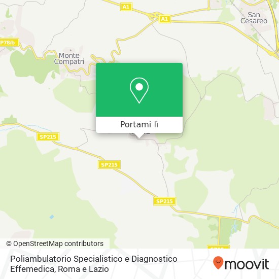 Mappa Poliambulatorio Specialistico e Diagnostico Effemedica