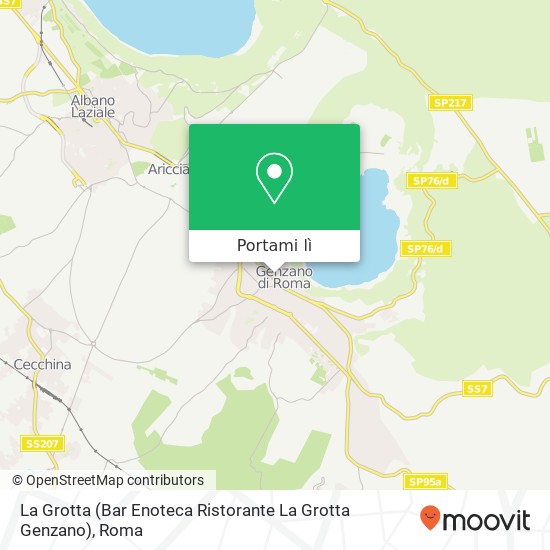 Mappa La Grotta (Bar Enoteca Ristorante La Grotta Genzano)