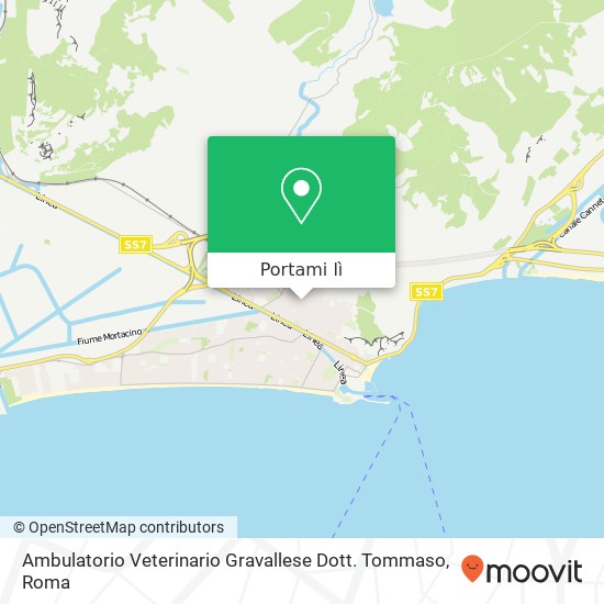 Mappa Ambulatorio Veterinario Gravallese Dott. Tommaso