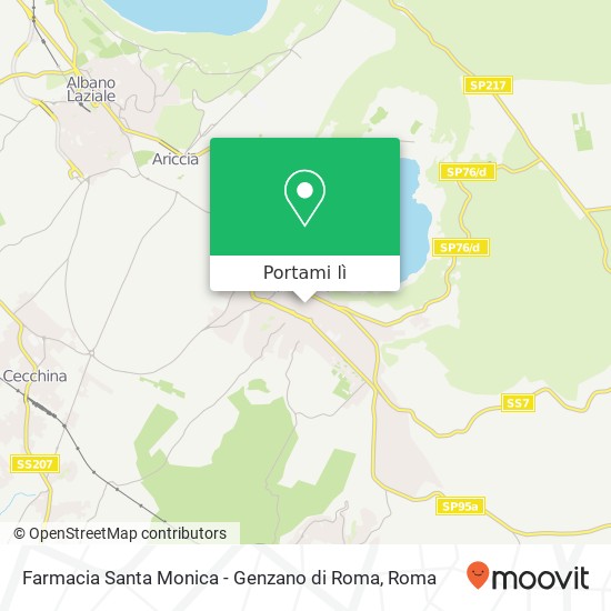 Mappa Farmacia Santa Monica - Genzano di Roma