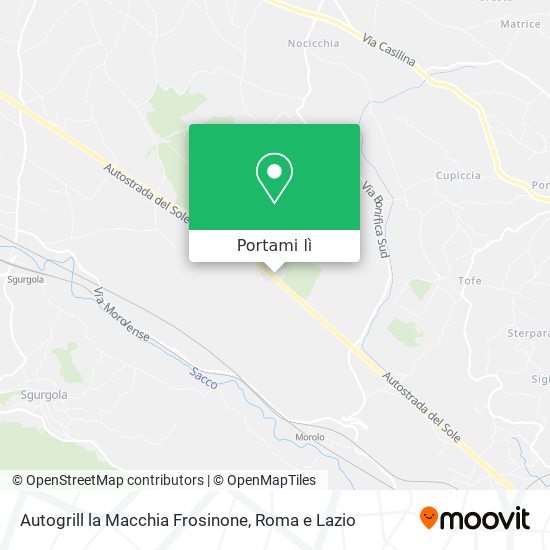 Mappa Autogrill la Macchia Frosinone