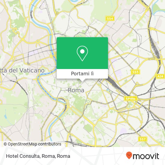 Mappa Hotel Consulta, Roma