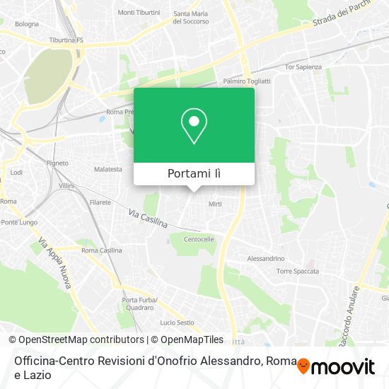 Mappa Officina-Centro Revisioni d'Onofrio Alessandro