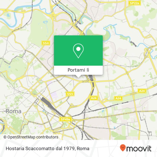 Mappa Hostaria Scaccomatto dal 1979