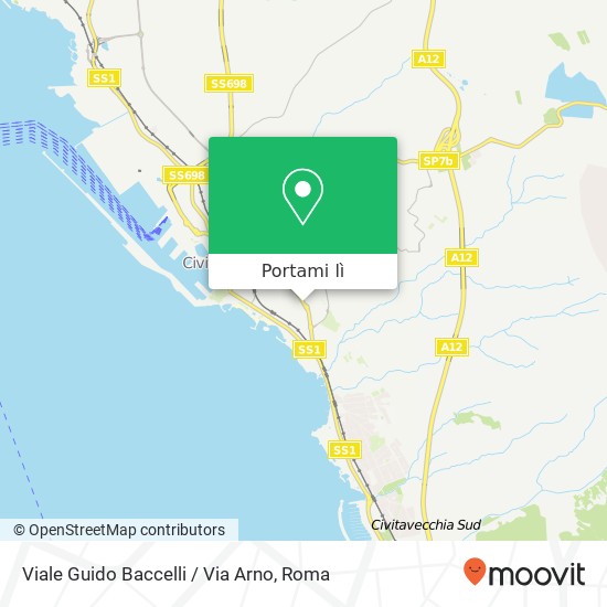 Mappa Viale Guido Baccelli / Via Arno