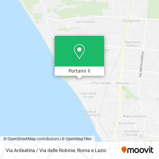 Mappa Via Ardeatina / Via delle Robinie