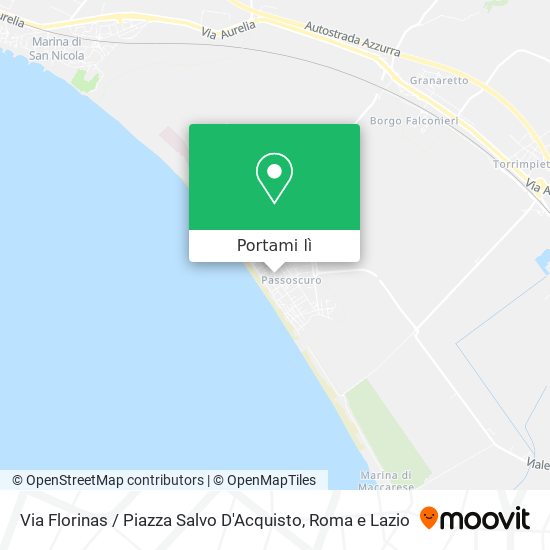 Mappa Via Florinas / Piazza Salvo D'Acquisto