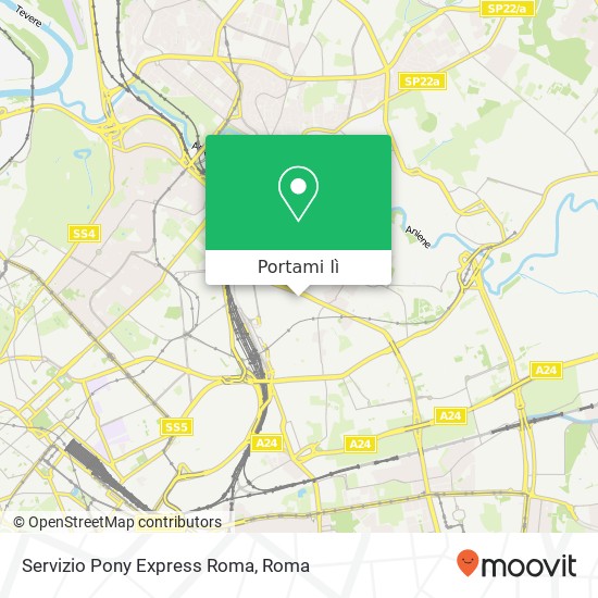Mappa Servizio Pony Express Roma