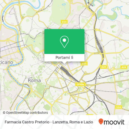 Mappa Farmacia Castro Pretorio - Lanzetta