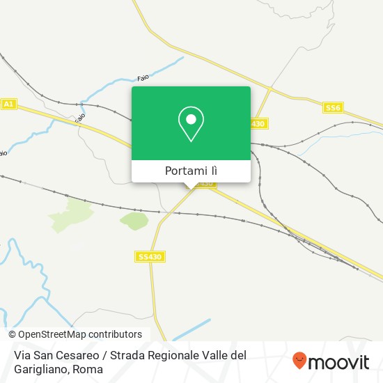 Mappa Via San Cesareo / Strada Regionale Valle del Garigliano