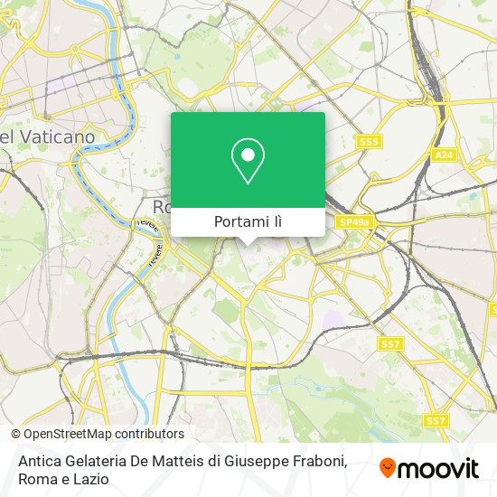 Mappa Antica Gelateria De Matteis di Giuseppe Fraboni