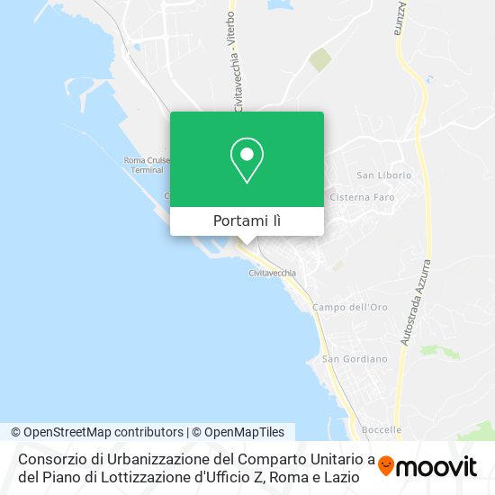 Mappa Consorzio di Urbanizzazione del Comparto Unitario a del Piano di Lottizzazione d'Ufficio Z