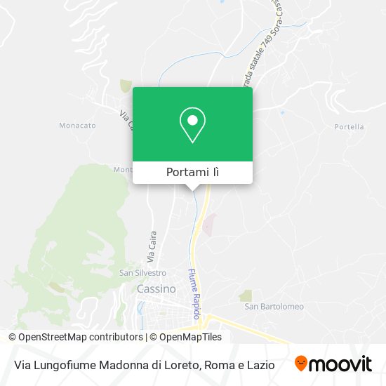 Mappa Via Lungofiume Madonna di Loreto