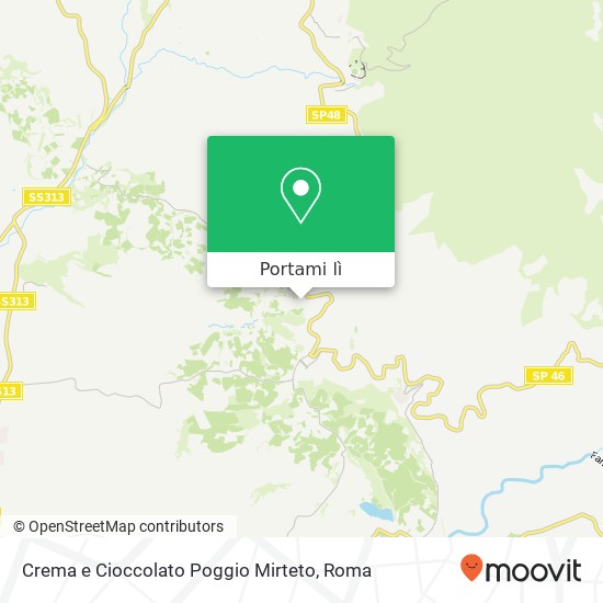 Mappa Crema e Cioccolato Poggio Mirteto