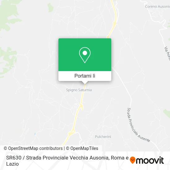 Mappa SR630 / Strada Provinciale Vecchia Ausonia