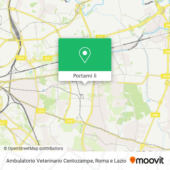 Mappa Ambulatorio Veterinario Centozampe