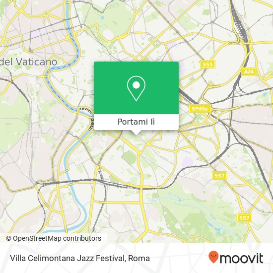Mappa Villa Celimontana Jazz Festival