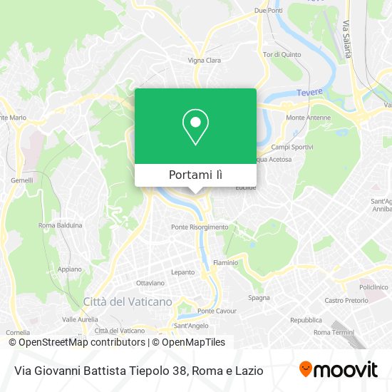 Mappa Via Giovanni Battista Tiepolo  38