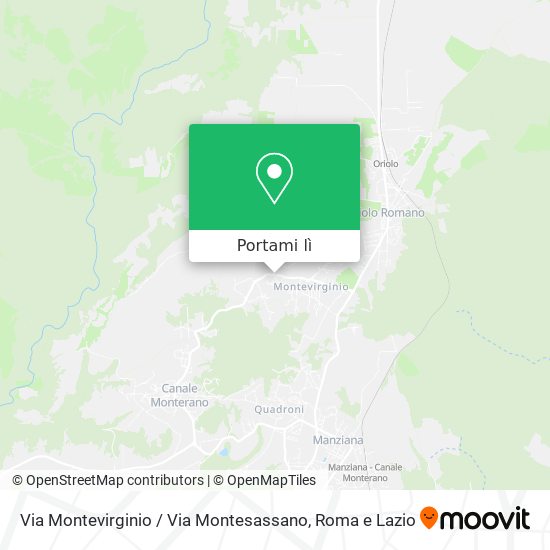 Mappa Via Montevirginio / Via Montesassano