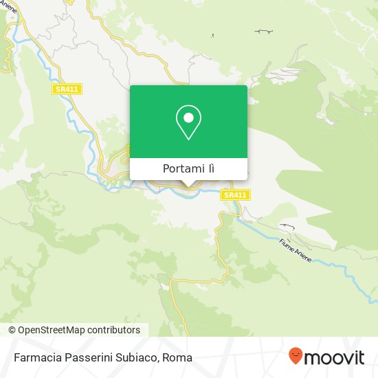 Mappa Farmacia Passerini Subiaco