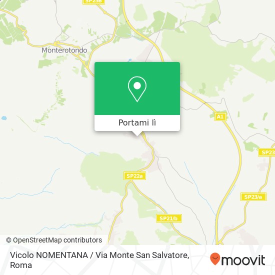 Mappa Vicolo NOMENTANA / Via Monte San Salvatore